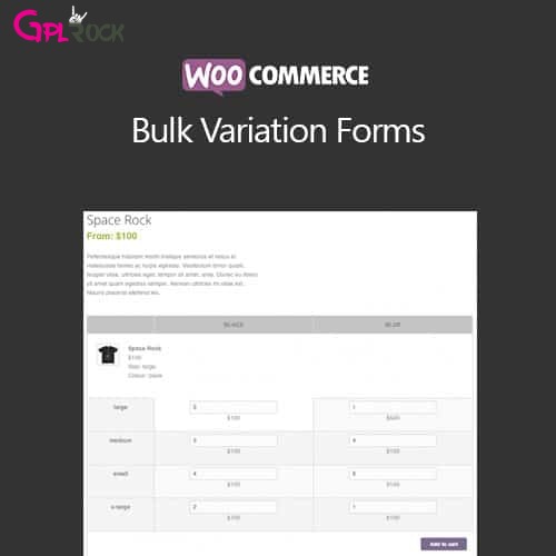 WooCommerce Bulk Variation Forms