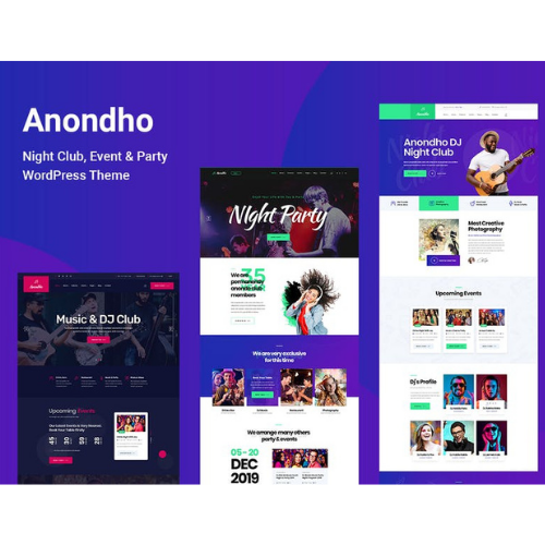 Anondho – Night Club Event WordPress Theme