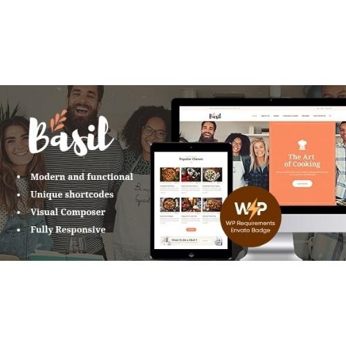 Basil Cooking Classes and Workshops WP Theme
