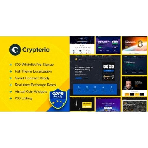 Crypterio – ICO Landing Page and Cryptocurrency WordPress Theme 1