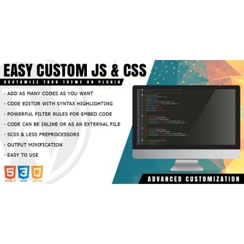 Easy Custom JS and CSS – Extra Custmization for WordPress