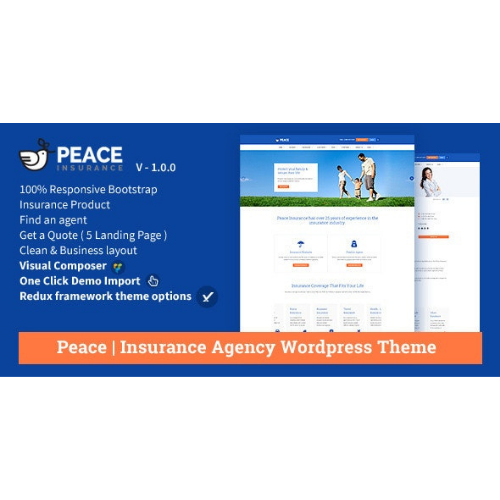 Peace – Insurance Agency WordPress Theme