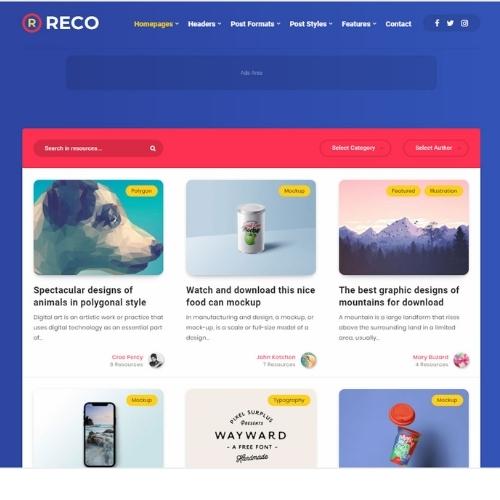 Reco – Minimal Theme for Freebies