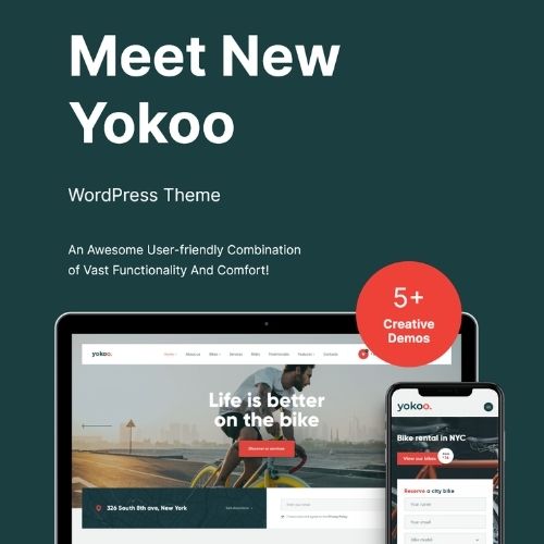 Yokoo – Bike Shop Rental WordPress Theme