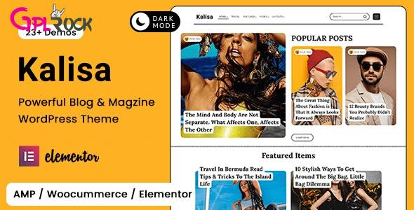 Kalisa - Blog & Magazine WordPress Theme